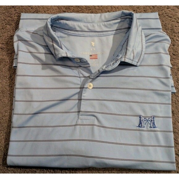 Fairway & Greene National Golf Links Of America Striped Made in USA Polo Men's M - Picture 1 of 6